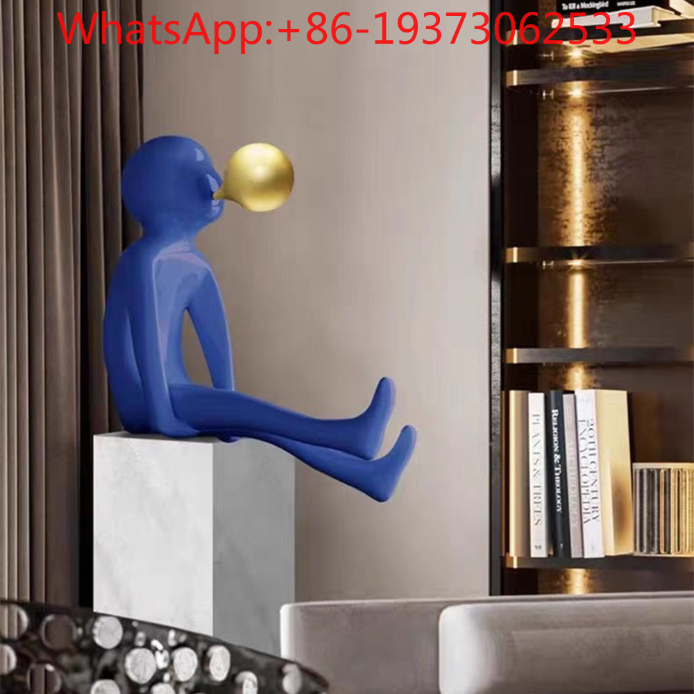 Lighting Decoration - ประติมากรรมการ์ตูนเป่าฟองสบู่สำหรับตกแต่งทางเข้า โรงแรม สไตล์หรูหราเบาๆ งานศิลปะติดตั้งตกแต่ง