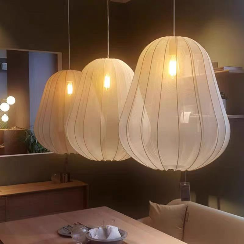 Decor Lighting Gdl - นอร์ดิกบอลลูนไฟ LED จี้ Wabi Sabi ผ้าเพดานโคมระย้าห้องนั่งเล่นห้องนอนตกแต่งภายในบ้าน