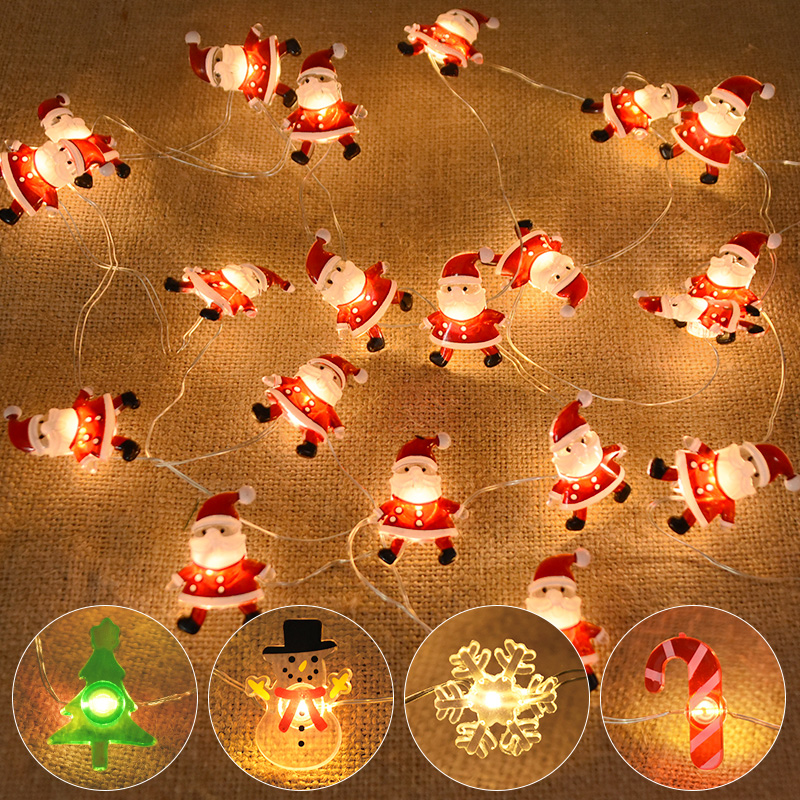Home Decor Lighting Tree - 2M 20LED Santa Claus Snowflake LED