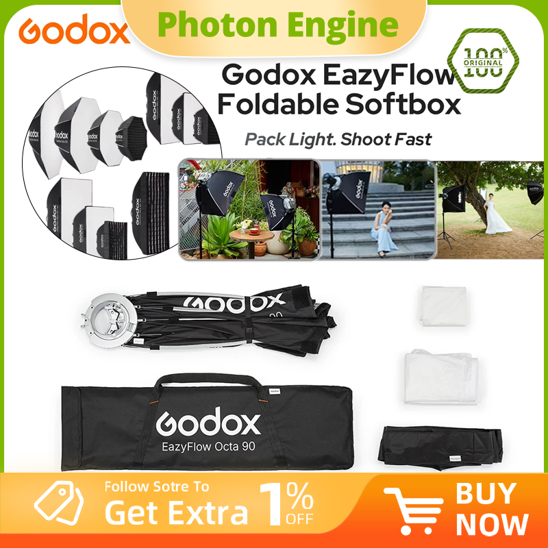 Lighting Gallery - ซอฟต์บ็อกซ์พับได้ Godox EazyFlow series แบบ Bowens