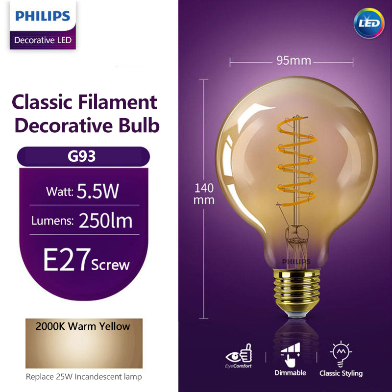 หลอดไฟ LED Philips G93 แบบคลาส - Philips Bulb Led Classic บทวิจารณ์และราคา