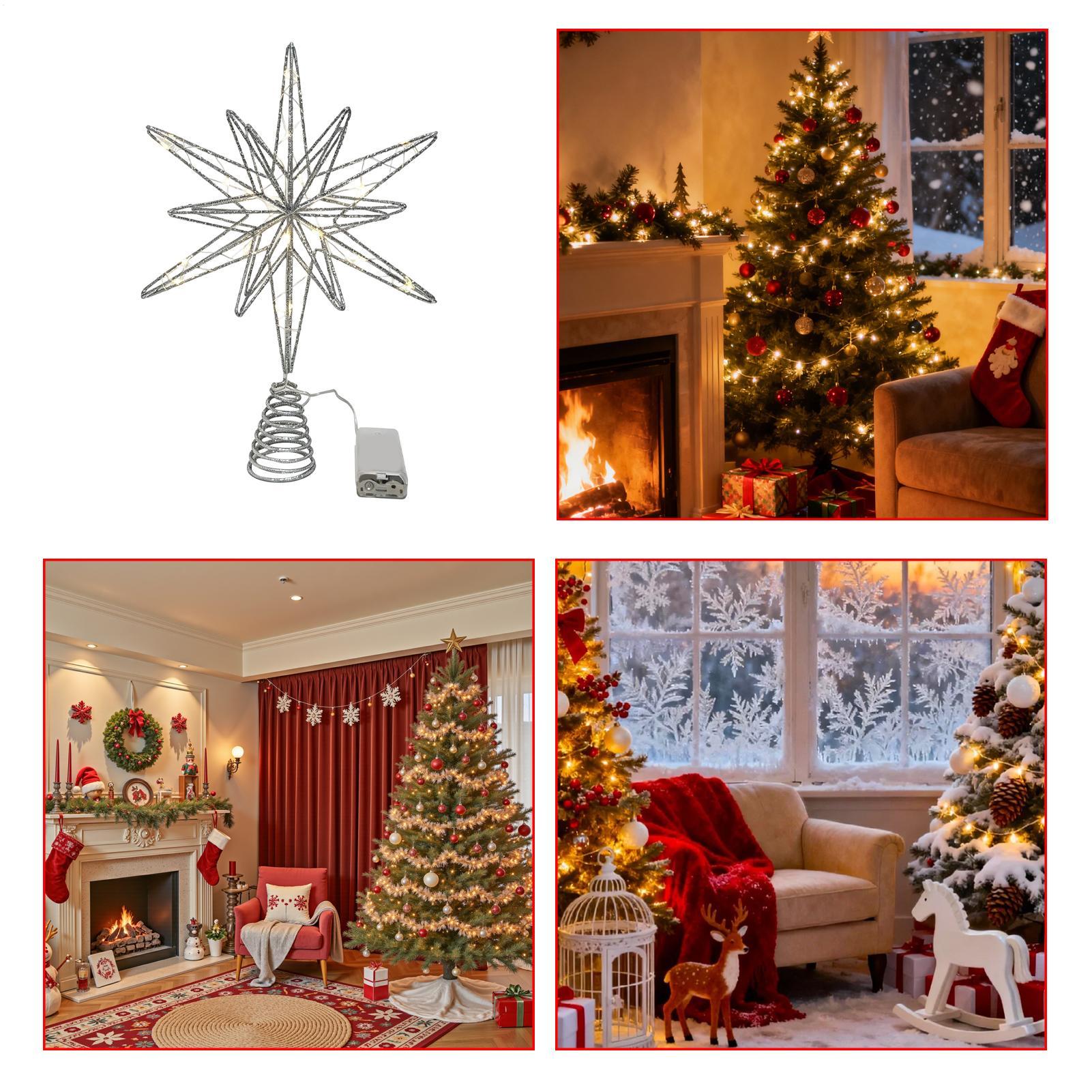 ดาวประดับยอดต้นคริสต์มาสพร้อมไ - Home Decor Lighting Tree บทวิจารณ์และราคา