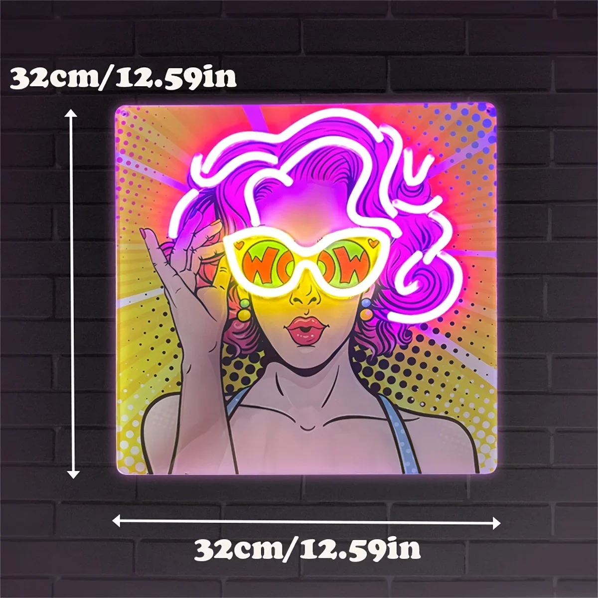 Wow Lady Pop Art LED Neon Sign - Outdoor Lighting Decor Wow บทวิจารณ์และราคา