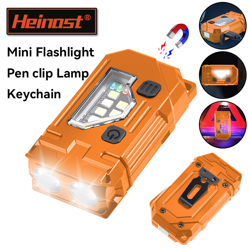 พวงกุญแจมินิ EDC ไฟฉายแบบชาร์จ - Orange Lighting Decor บทวิจารณ์และราคา