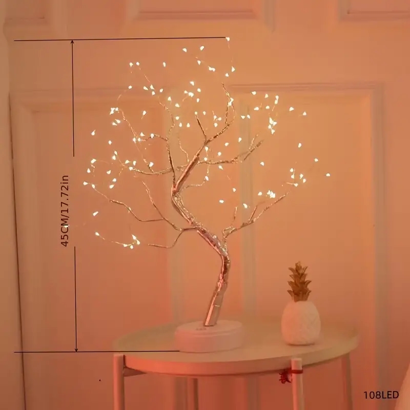 1PC สีสันบอนไซ 108 ไฟ LED ต้นไ - Home Decor Lighting Tree บทวิจารณ์และราคา