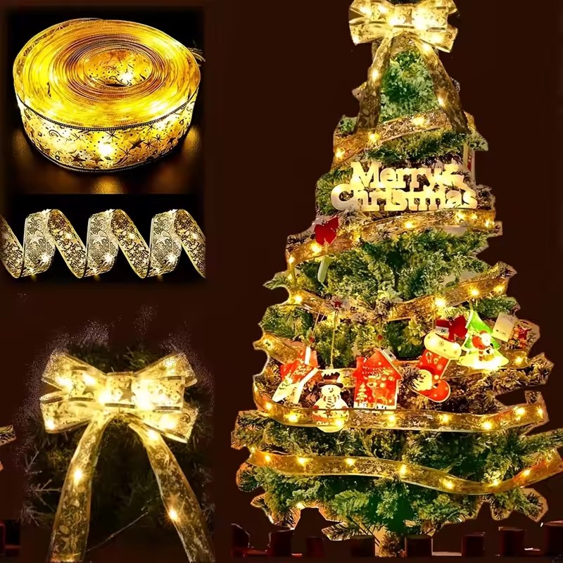 โบว์ตกแต่งคริสต์มาส 2-10 เมตร  - Home Decor Lighting Tree บทวิจารณ์และราคา