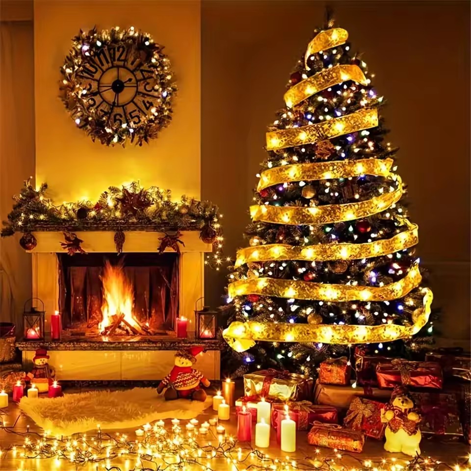 โบว์ตกแต่งคริสต์มาส 2-10 เมตร  - Home Decor Lighting Tree บทวิจารณ์และราคา