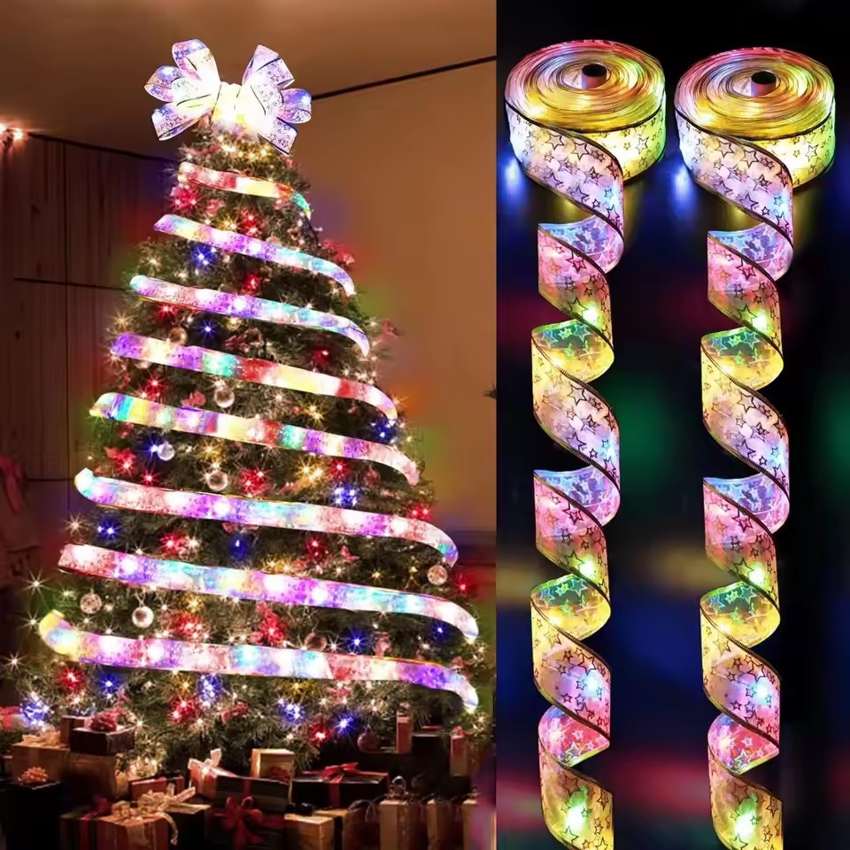 โบว์ตกแต่งคริสต์มาส 2-10 เมตร  - Home Decor Lighting Tree บทวิจารณ์และราคา