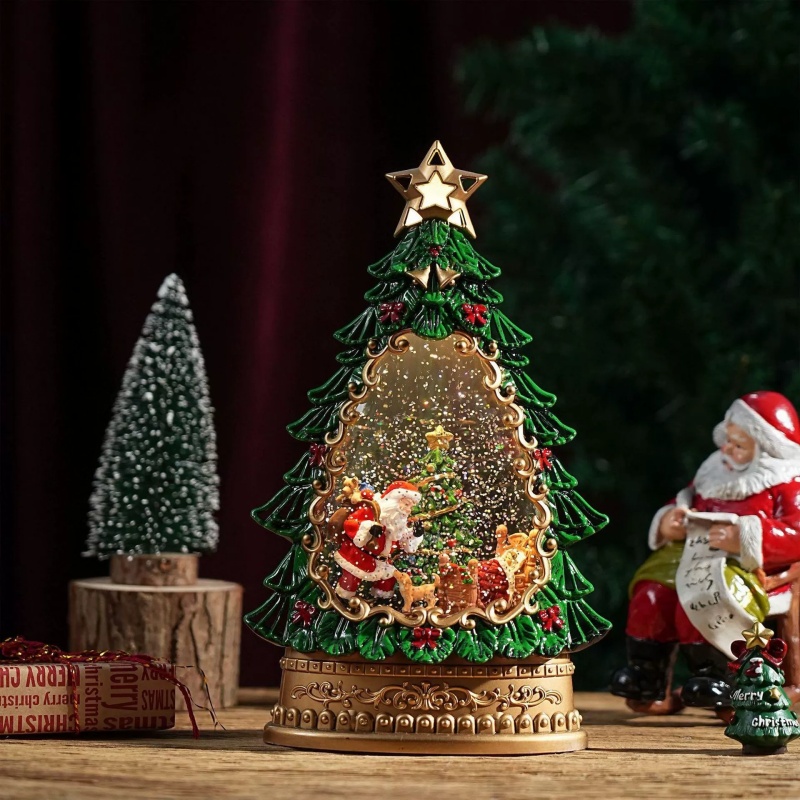 กล่องดนตรีลูกโลกหิมะ ตกแต่งต้น - Home Decor Lighting Tree บทวิจารณ์และราคา