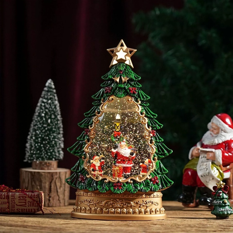 กล่องดนตรีลูกโลกหิมะ ตกแต่งต้น - Home Decor Lighting Tree บทวิจารณ์และราคา